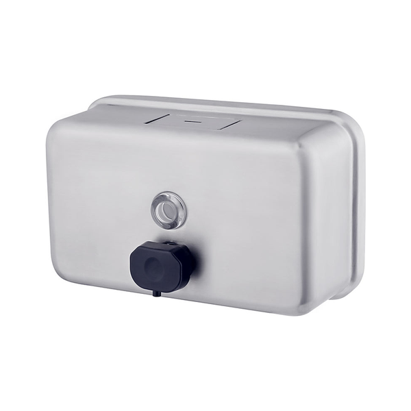 3monkeez WA-SD-H Soap Dispenser with 1200ml Capacity with Viewing Window and Internal Container, Concealed Fixing, Key Lockable, 304 Grade Satin Stainless Steel, AS1428 Compliant -