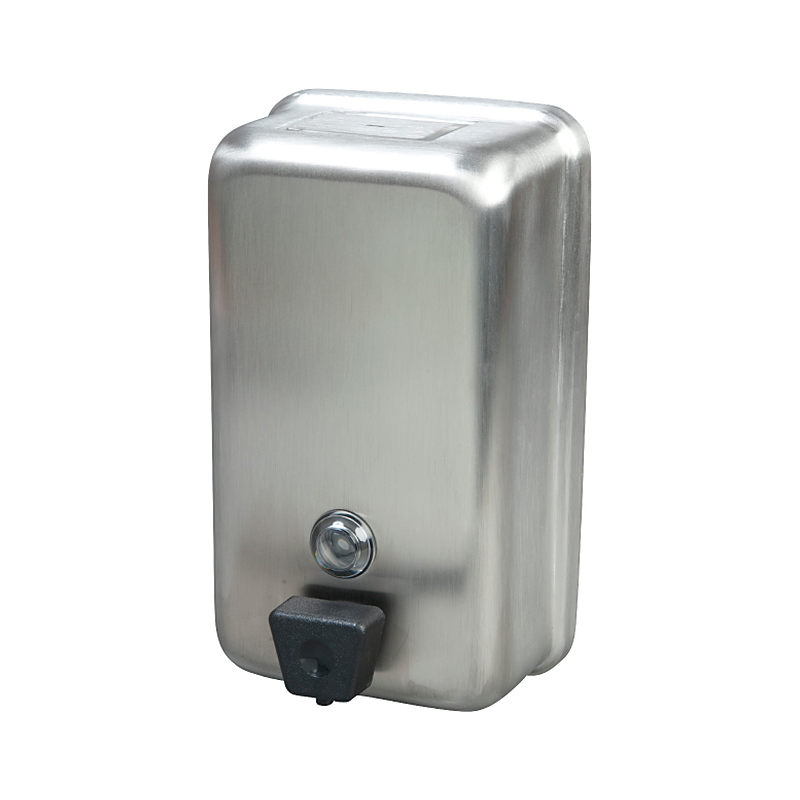 3monkeez WA-SD-V Soap Dispenser with 1200ml Capacity with Viewing Window and Internal Container, Concealed Fixing, Key Lockable, 304 Grade Satin Stainless Steel, AS1428 Compliant -
