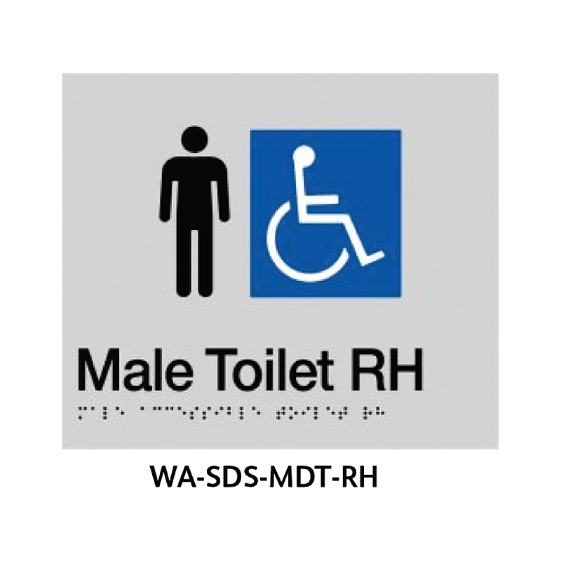 3monkeez WA-SDS-MDT-RH Toilet.210mm x 180mm - Toilet With Grab Rail. 210mm x 180mm RHS Grab Rail