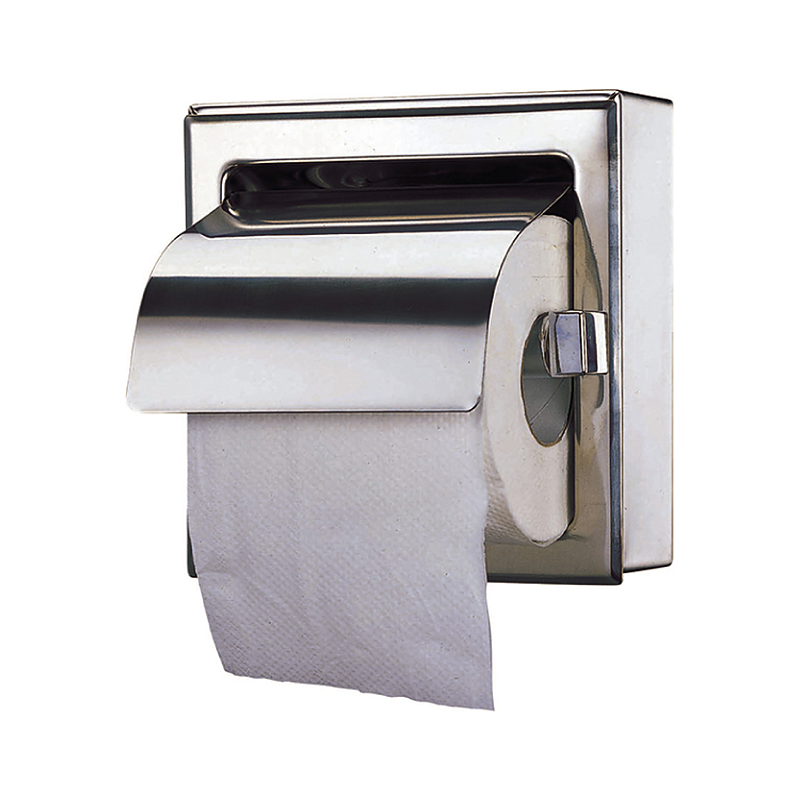 3monkeez WA-TRH3-S Toilet Roll Holder Bright Polished Stainless Steel with Hood - Toilet Roll Holder Bright Polished Stainless Steel with Hood Single