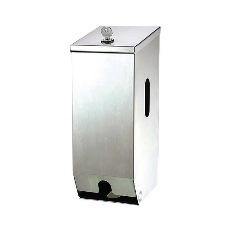 3monkeez WA-TRH4-D Surface Mounted Toilet Roll Dispenser, Key Lockable, 304 Grade Satin Stainless Steel - Double