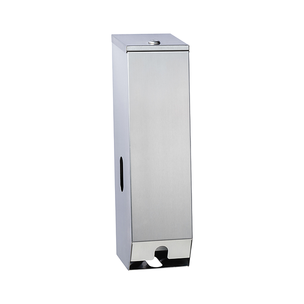 3monkeez WA-TRH4-T Surface Mounted Toilet Roll Dispenser, Key Lockable, 304 Grade Satin Stainless Steel - Triple