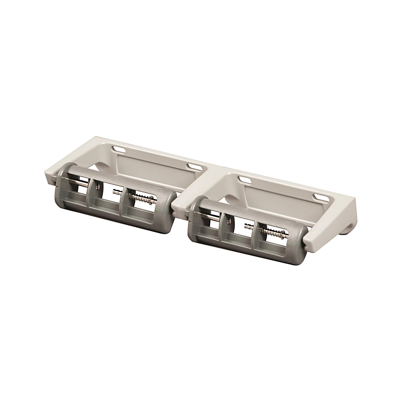 3monkeez WA-TRH7-D Restricted Feed Toilet Roll Holder, Tamper-Resistant, Enamel Baked Aluminium with ABS Holder - Double