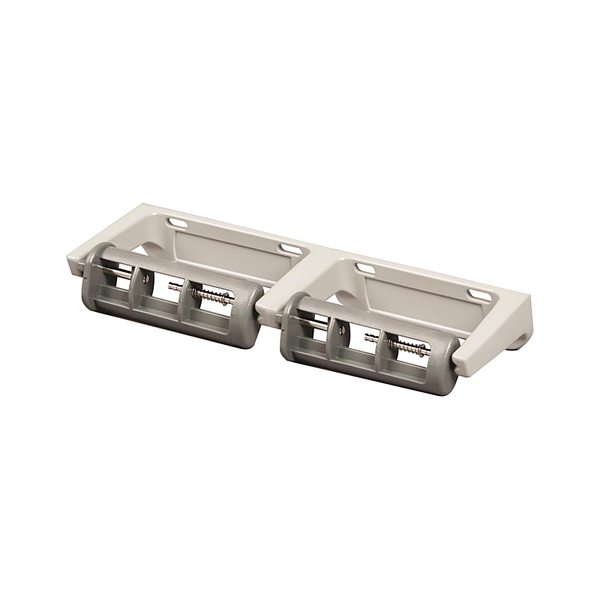 3monkeez WA-TRH7-D Restricted Feed Toilet Roll Holder, Tamper-Resistant, Enamel Baked Aluminium with ABS Holder - Double
