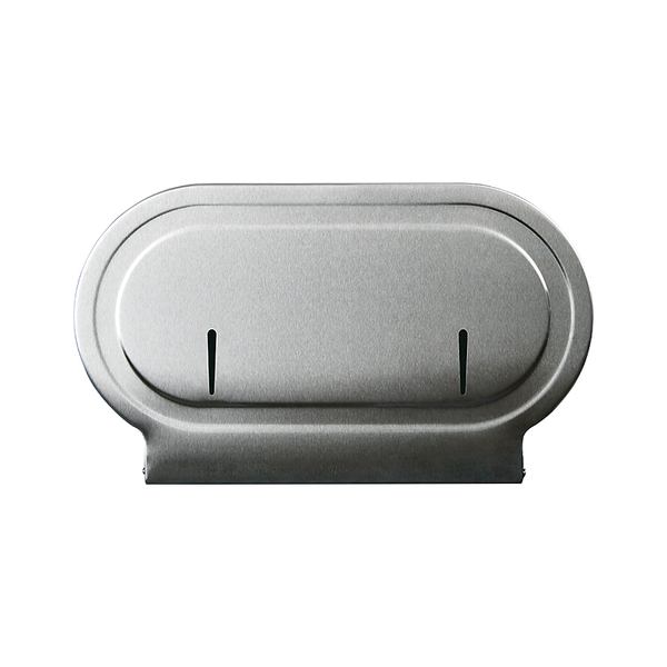 3monkeez WA-TRH9 Double Jumbo Toilet Roll Dispenser with Viewing Slot, Concealed Fixing, Key Lockable, 304 Grade Satin Stainless Steel
