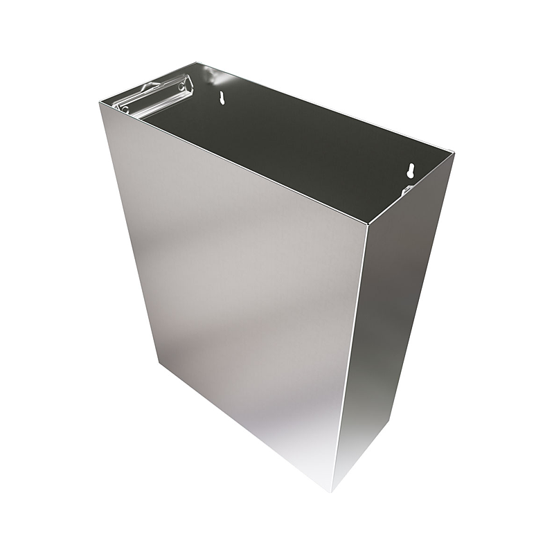 3monkeez WA-WR-SM Surface Mount 22L Waste Receptacle, 304 Grade Stainless Steel, Satin Finish