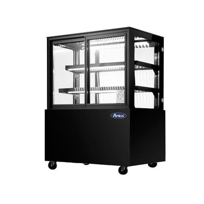 Atosa WDG096FY Front Opening Square Cake Display Fridge - Black 900 mm Wide