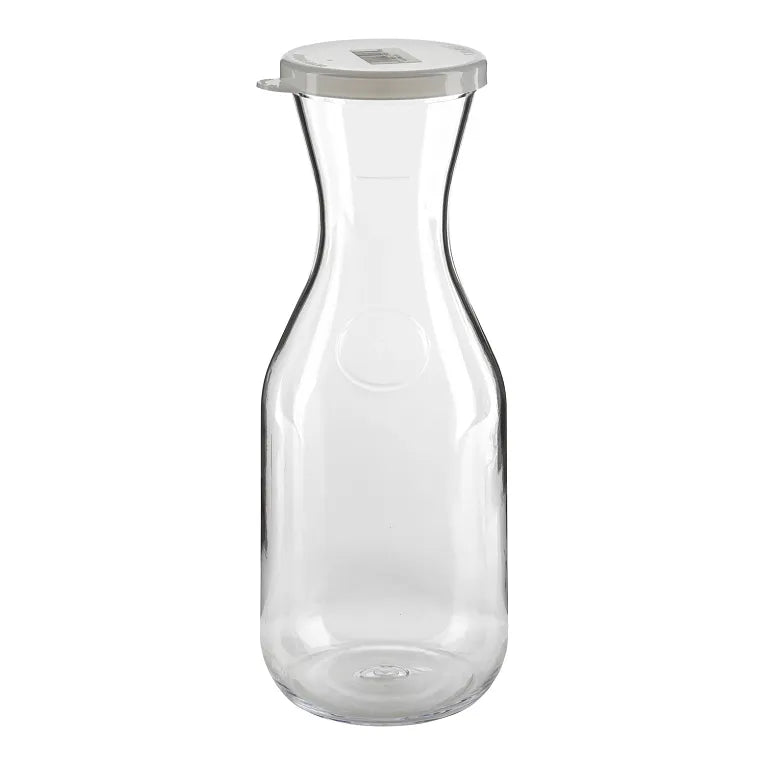 Cambro WW1000CW135 I Camwear Beverage Decanter With Lid - 1 L I Clear I Case of 12