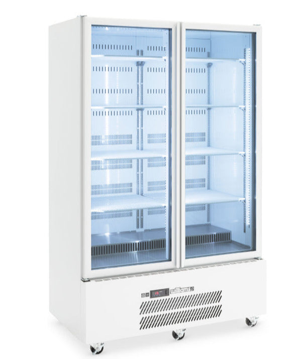 Williams Refrigeration HQS2GW I White I Glass Door I 2 Door I Refrigerator I Slim Fridger I Commercial Refrigerator