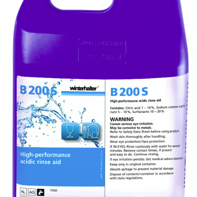Winterhalter B200S | Liquid Glass Washing Rinse Aid | 1 x 5L