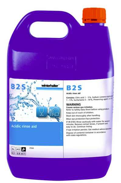Winterhalter B2S | Universal Glass | & Dishwashing Rinse Aid | 2x5 Litre