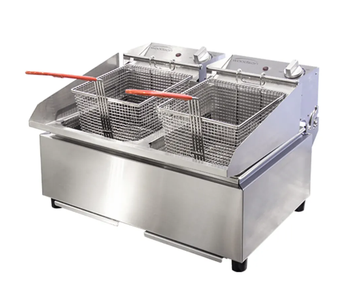 Woodson W.FRT80 | Double Pan | Pan Fryer | 16 Liter | Commercial Fryer