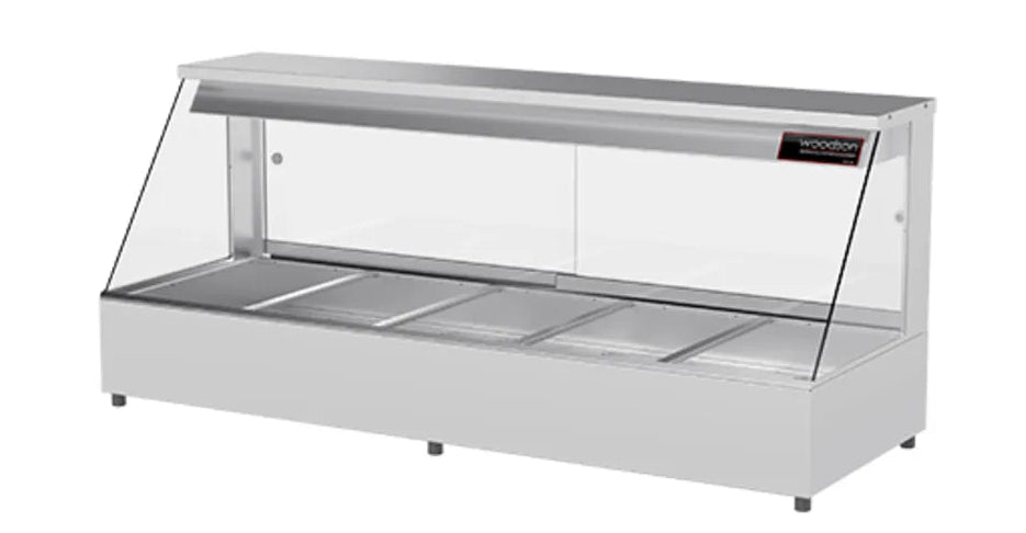 Woodson W.HFS22 | 2 Module | Straight Glass | Hot Food Display