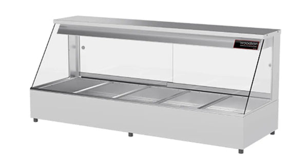 Woodson W.HFS22 | 2 Module | Straight Glass | Hot Food Display