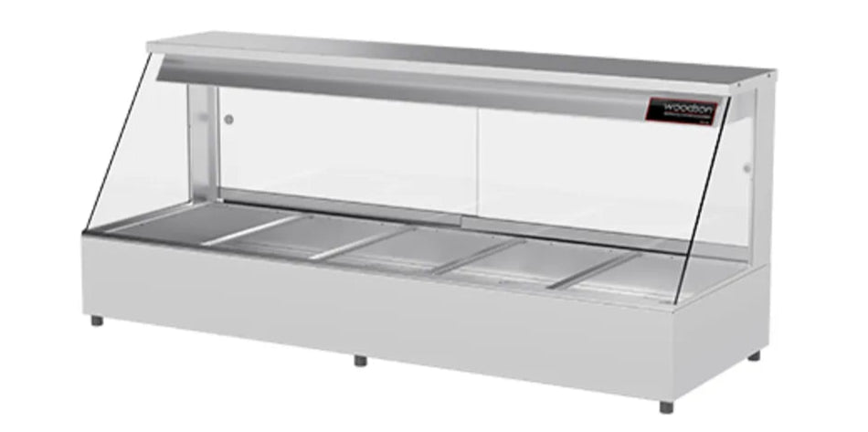 Woodson W.HFS24 | 4 Module | Straight Glass | Hot Food Display