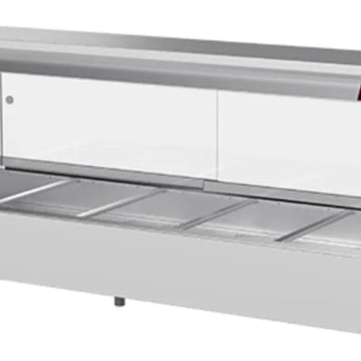 Woodson W.HFS24 | 4 Module | Straight Glass | Hot Food Display