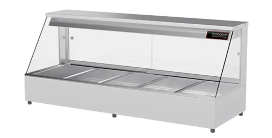 Woodson W.HFS25 | 5 Module | Straight Glass | Hot Food Display