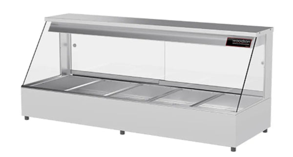 Woodson W.HFSQ26 | 6 Module | Square Glass | Hot Food Display
