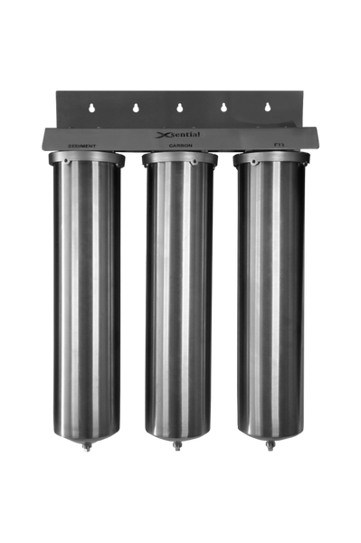 Xsential I XSS31620-FT300 I Jumbo I Stainless Steel I Whole House Water Filtration System I Anti Scale Filter I Water Filter Housing
