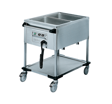 Rieber ZUB 2 | 2 x 1/1 GN Delivery Trolley | Stainless Steel | Heated Delivery Cart