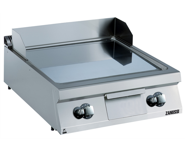 Zanussi 392054 EVO900 | Gas 800mm Smooth Polished Chrome | Sloped Plate Fry Top