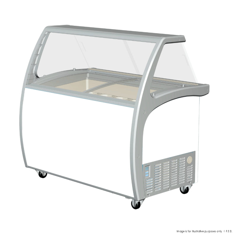 F.E.D SD-325P I Thermaster I Glass Canopy I Gelato Display