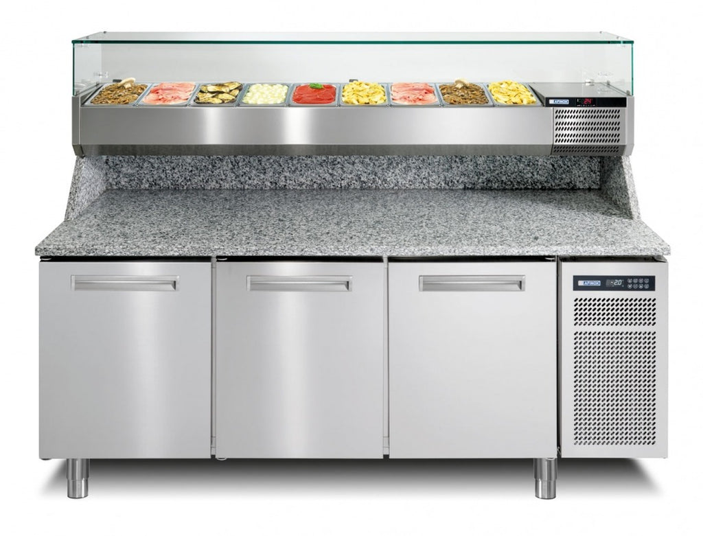 Skanos AX6SP83IP2KA001-AA Afinox Pizza Spring Plus 830I Pizza Prep Counter | 3 Door