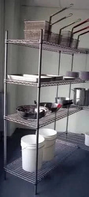 Atlas A21487EPL | 4 Shelf Wire Add-On Shelving Kits | 535 mm Deep | 1220 mm Wide