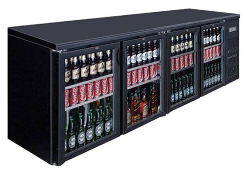 4 Door Beverage Fridge, F.E.D BC4100G, Thermaster, Drink Cooler, Beer Bottle Cooler