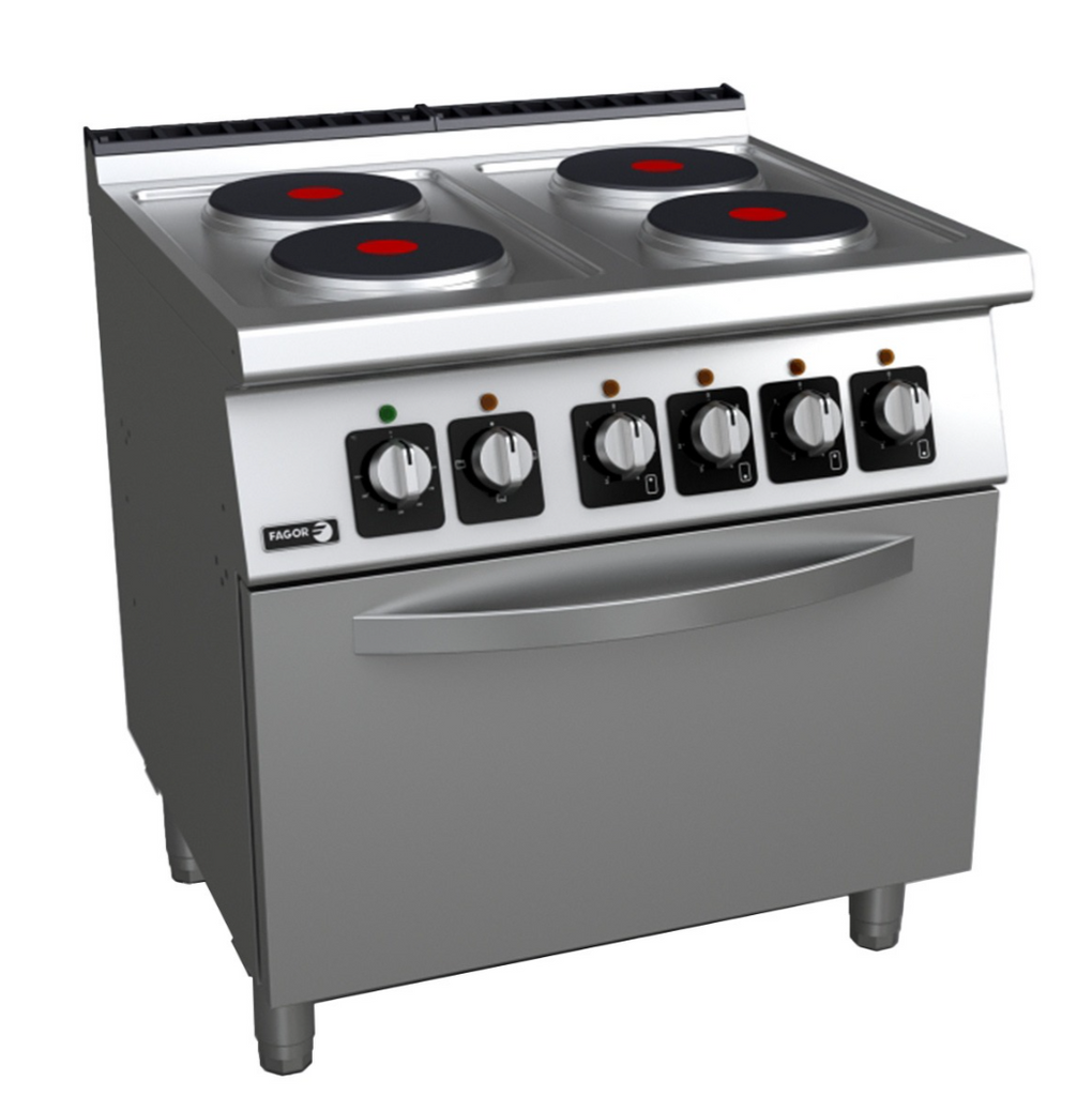 Electric 4 Burners, F.E.D C-E74, Fagor Kore, 700 Series, Electric, Stove Burner, with Oven