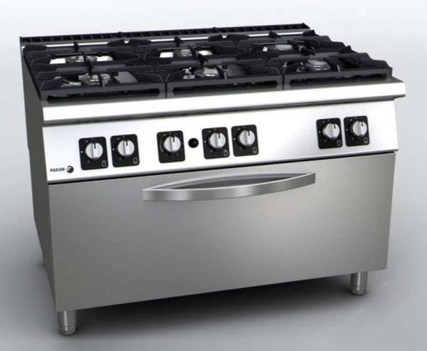 Gas Range Stove, F.E.D, C-G961OPH, Fagor, 900 Series, 6 Burner, Gas Stove, with Oven