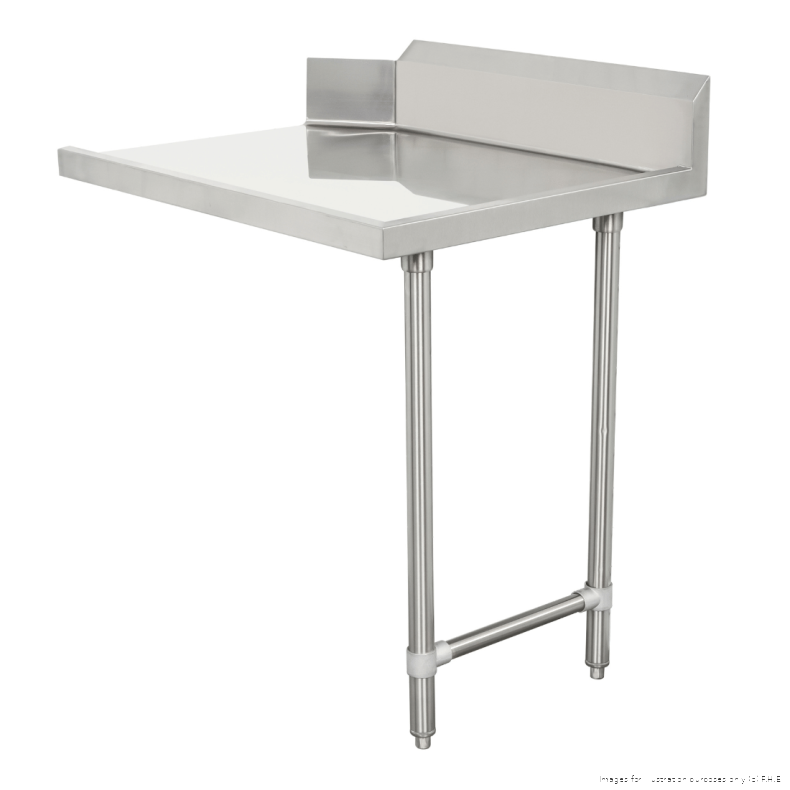 Modular System CDT-900L | Stainless Steel 900mm | Left Table | Clean Dish Table | with Splashback