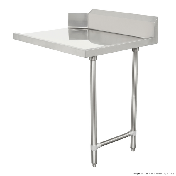 Modular System CDT-900L | Stainless Steel 900mm | Left Table | Clean Dish Table | with Splashback