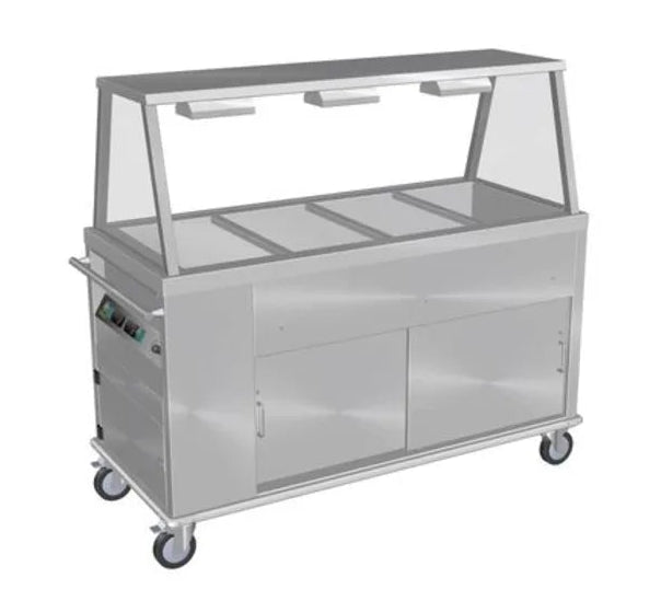 Culinaire CH.BMHM.GA.3 | 3 Modules | Island Bain Marie | Hot Cupboard | Commercial Bain Marie | Mobile | with A Frame Gantry | Bain Marie