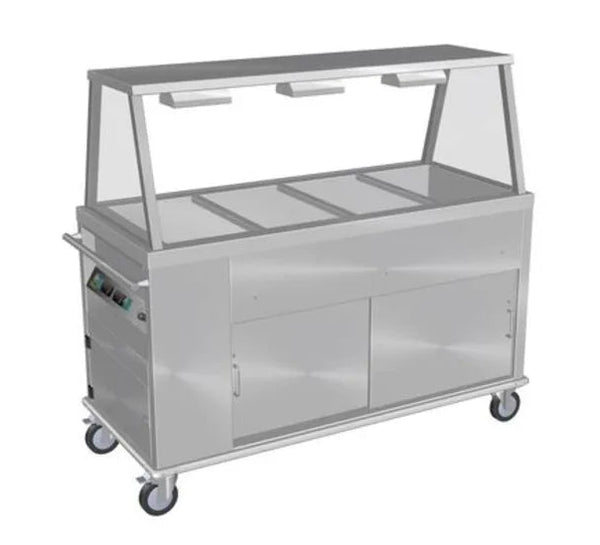 Culinaire CH.BMHM.GA.3 | 3 Modules | Island Bain Marie | Hot Cupboard | Commercial Bain Marie | Mobile | with A Frame Gantry | Bain Marie
