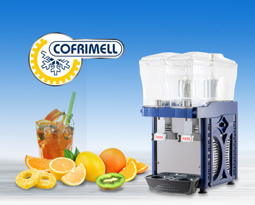 Cofrimell Mini Capri 2 two bowl refrigerated drink dispenser