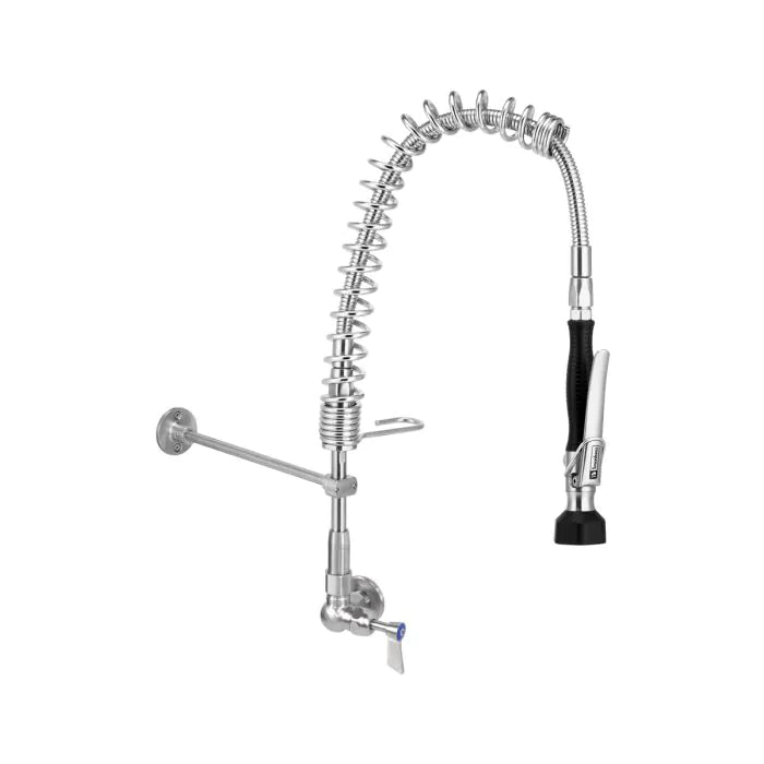 3monkeez T-3M53700-C Compact Stainless Steel Single Wall Mount Pre-Rinse I No Pot Filler