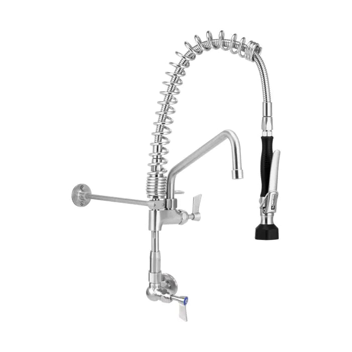 3monkeez T-3M53712-C Compact Stainless Steel Single Wall Mount Pre-Rinse I 12" Pot Filler