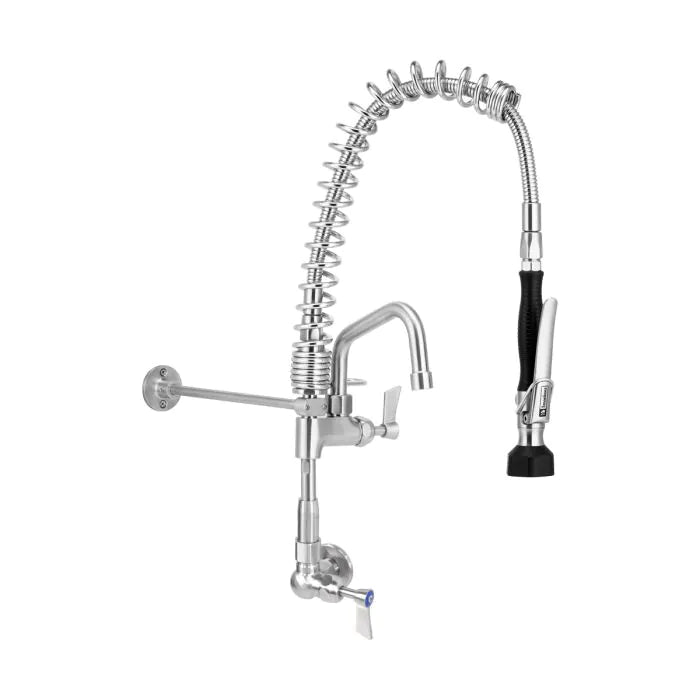 3monkeez T-3M53706-C Compact Stainless Steel Single Wall Mount Pre-Rinse I 6" Pot Filler
