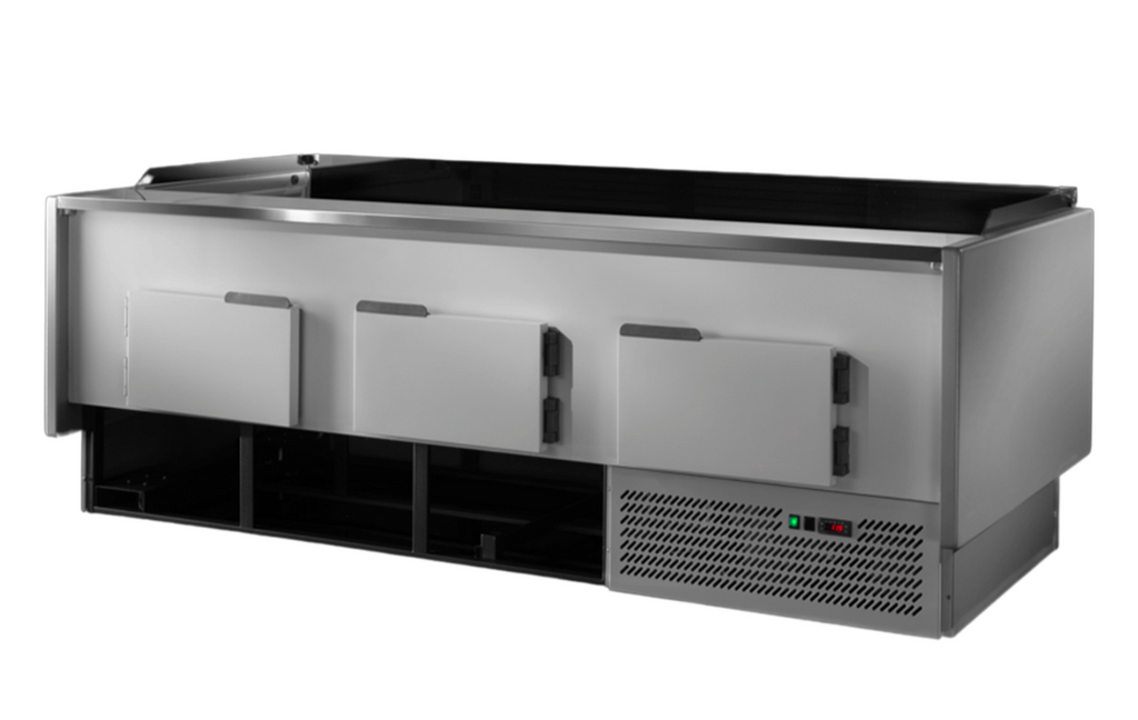 F.E.D TDMR-0825SELF I Series MR80 I Black I 2480mm I Self-Serving I Deli I Butcher Display I Food Display I with Storage
