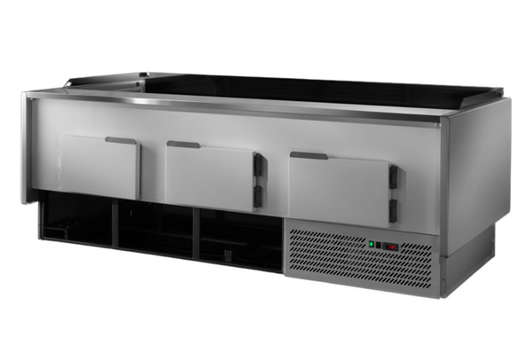 F.E.D TDMR-0825SELF I Series MR80 I Black I 2480mm I Self-Serving I Deli I Butcher Display I Food Display I with Storage
