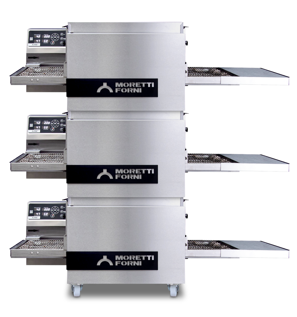 Moretti T65E/3 S|Triple Chamber Electric Conveyor Oven w/support 19" Belt