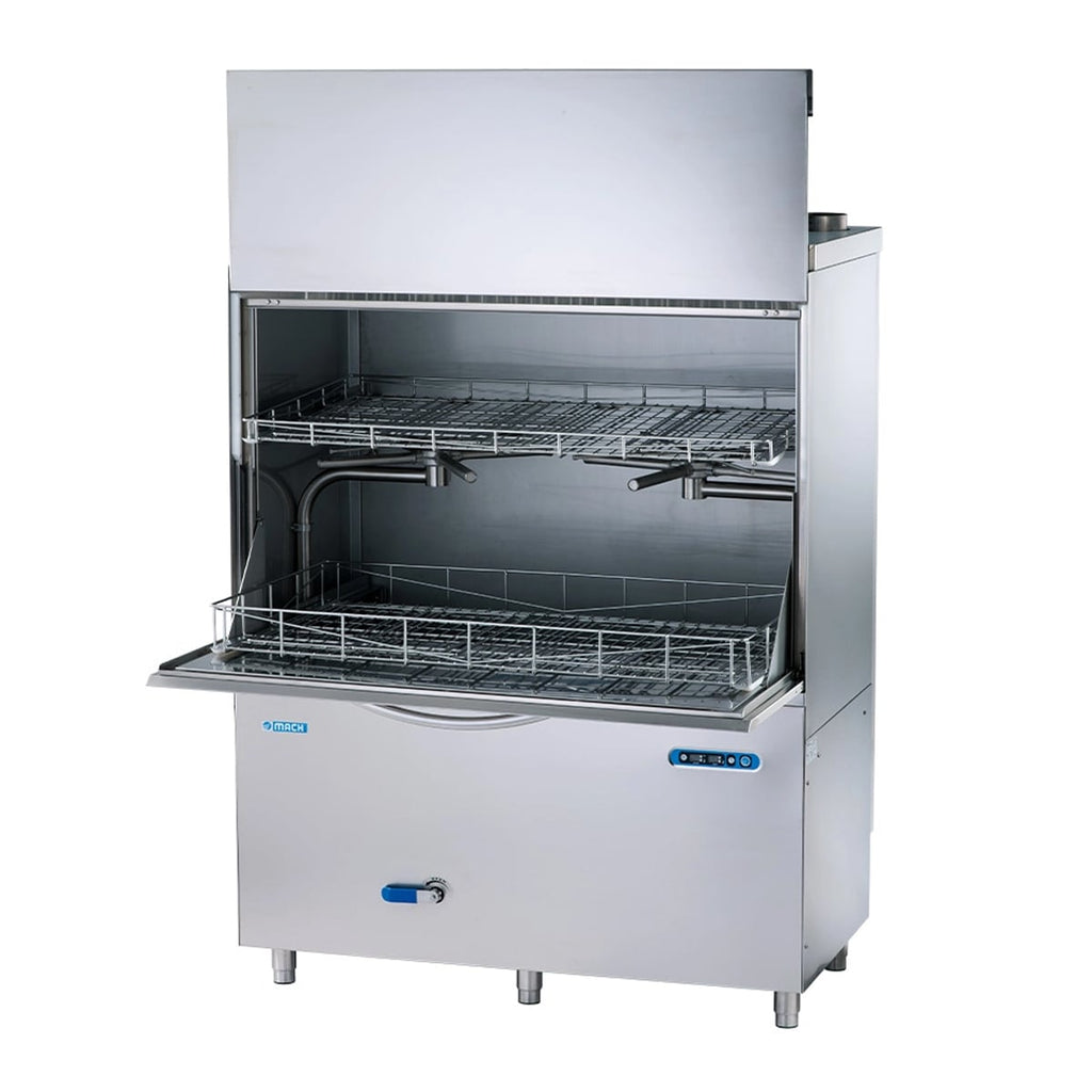 Mach UT 9130.13AD | Signature Line Twin Washing Level Front Loading Utensil Pot Washer | 1300 x 690 and 1300 x 650 Baskets