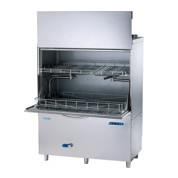 Mach UT 9130.13AD | Signature Line Twin Washing Level Front Loading Utensil Pot Washer | 1300 x 690 and 1300 x 650 Baskets