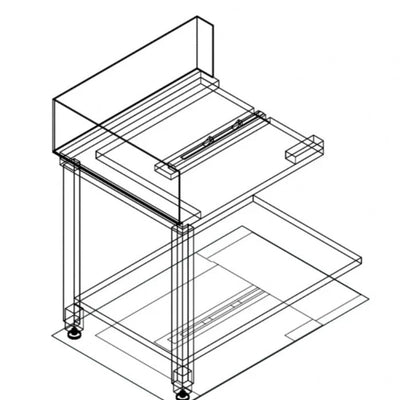 F.E.D E-90I Fagor I Stainless Steel Corner Bench I with Introduction of Basket I Left Side