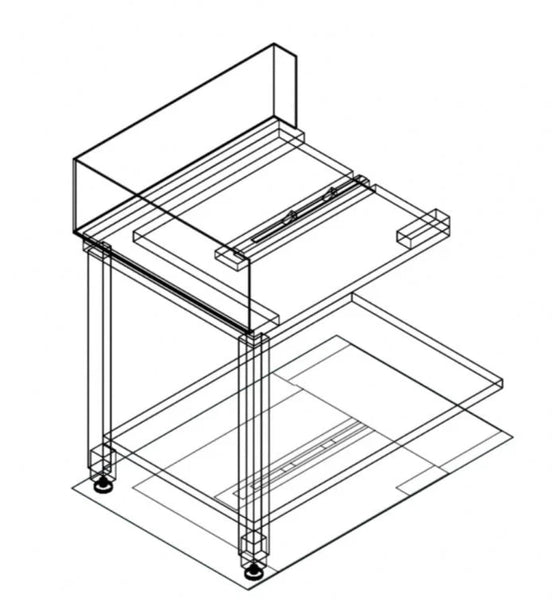 Corner Bench, F.E.D, E-90I Fagor, with Introduction of Basket, Left Side, Stainless Steel 