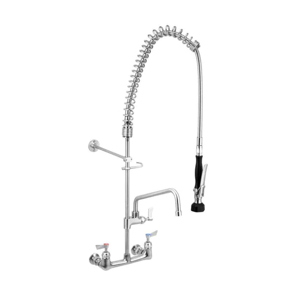 3monkeez T-3M53473 Stainless Steel Exposed Wall Mount Pre-Rinse Unit I 12" Pot Filler