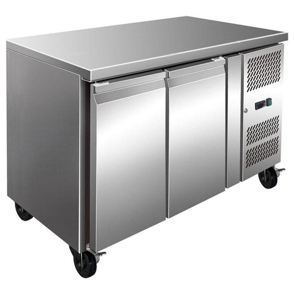 F.E.D FE2100TN I Commercial I 2 Door Fridge Freezer I Work Bench I Fridge Freezer 260L
