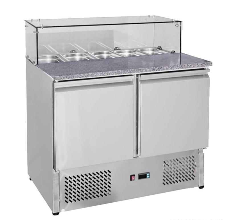 Compact Fridge, F.E.D, GNS900E, 2 Door, Workbench, Fridge, 257 Litre, Marble top