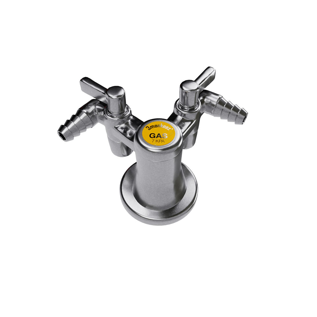 3monkeez GT-T40A Gas Turret - Type 40 - 2 Way 90° Right Angled